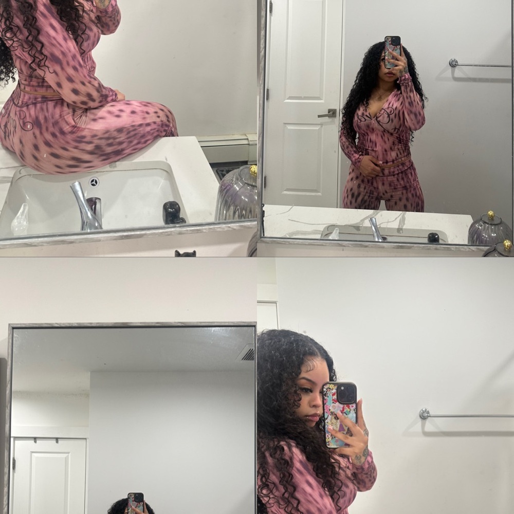 IAMGIA pink blurred leopard print